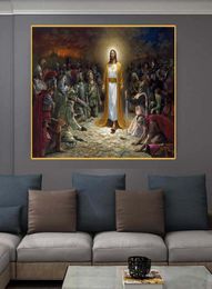 Christian Jesus Saves the World Wall Art Canvas Painting Figure Wall Art Prints Pictures For Church Living Room Home Decoration8822532