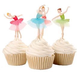 Other Event Party Supplies Gracef Ballerina Cupcake Topper Dancer Cake Accessory Girl Birthday 120Pcs/Lot Drop Delivery Home Garde Dh1Ji