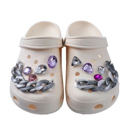 1 Set Fit Cross Hole Shoes Water Diamond Detachable Decorative Buckle Accessories Hole Shoes DIY Shoes Flower Shoes Buckle 240531