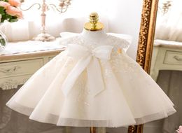 Girl039s Dresses Baby Girl Baptism Dress Sequin Bow Toddler 1 Year Birthday Princess Party Kids Flower Formal Children Clothes6637169
