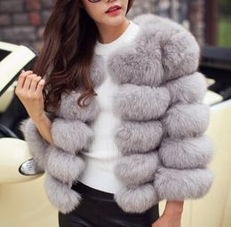 Women Faux Fur Coat Autumn Winter Fashion Casual Warm Coat Plus Size Faux Fox Fur Overcoat Jacket Female Long Sleeves Y2009266480619