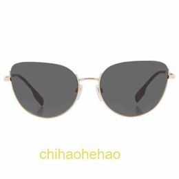 Luxury Designer Berbiriy Sunglasses Dark Grey Cat Eye Ladies Sunglasses BE3144 110987 58