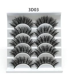 NEW 5Pairs Faux 3D Mink Eyelashes False Eyelashes Natural Thick Long Eye Lashes Eyelash Extension Wispy Makeup Beauty Tools 5style6926189