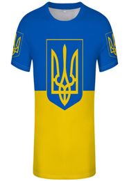 UKRAINE male youth t shirt diy custom made name number TShirt nation flag ukrainian country po logo print 3D clothing5248761