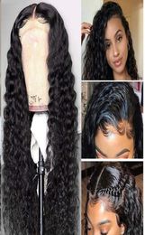 Deep Loose PrePlucked Lace Frontal Wig Human Hair Wigs With Baby Hair Water Front Wig Body Straight Curly1391314