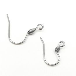 200pcs lot Surgical Stainless steel covered Silver plated Earring Hooks Nickel Free earrings clasps for DIY Findings Wholesale 199E