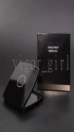 acrylic Compact Mirrors Folding Velvet dust bag mirror with gift box black makeup tools Portable classic style3181629