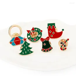 Brooches Brooch Christmas Drip Oil Alloy Pins Pin Mini Accessories Collar Tree Clothes