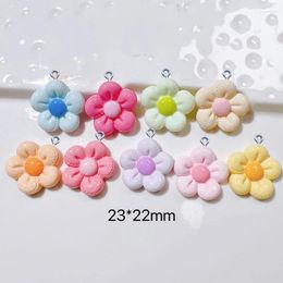 Charms 10Pcs Colourful Flower Resin For Jewellery Making Earring Necklace Bracelet DIY Pendants Accessories Findings