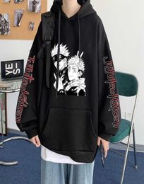Anime Jujutsu Kaisen Hoodies For Adult Men Anime Gojo Satoru Printed Pullover Sweatshirts Fleece Unisex Harajuku Loose Hoody Men1291546