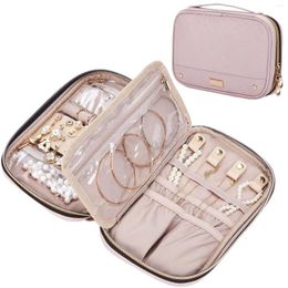 Storage Bags Jewelry Travel Organizer Case Transparent Book Ring Binder Rolls Zipper Pouch Bag For Necklaces Earrings Rings