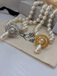 Designer Perle Planet Anhänger Halskette Herz Halskette Gold Luxusschmuck Halshütte Frauen