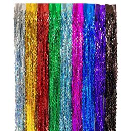 2X1M Wavy Tinsel Foil Fringe Backdrop Curtains for Wedding Xmas Mermaid Birthday Party Backdrops Background Photo Booth Props