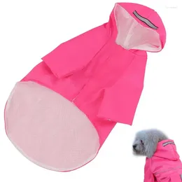 Dog Apparel Raincoat With Hood Waterproof Rain Jacket Collapsable Coat Adjustable Lightweight
