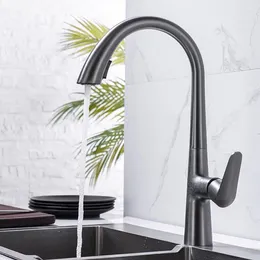 Kitchen Faucets WJNMONE Black Brassr Pull Down Faucet Household Vegetable Basin Sink
