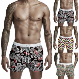 Men's Shorts Board For Men Spring And Summer Leisure Resort Party Print Lace Up Beach Deportivos Hombres