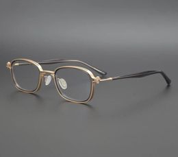 2021 Titanium Acetate Vintage Square Eyeglasses Men Women Retro Eye Glasses Frame Optical Myopia Prescription Eyewear Oculo2917534