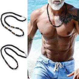 Pendant Necklaces BOHO BEADED NECKLACES FOR MEN ETHNIC NECKLACE MALA NECKLACE TRIBAL NECKLACE SURFER JEWELRY GIFT FOR MEN Y240531G1O2
