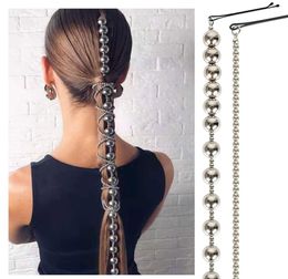 Fashion Bohemian Hair Accessories For Women Pins Headband Silver Colour Round Bridal Wedding Hair Chain Jewellery Headwear2314673