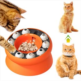 Cat Toys Slow speed feeder cat bowl interactive cat toy for indoor cats cat puzzle feeder pet toy for assisting pet digestion and psychological stimulation d240530