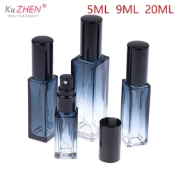 Storage Bottles 1PC Blue Glass 5ml 9ml 20ml Perfume Spray Bottle Empty Atomizer Travel Cosmetic Bottl Sample Vials Refillable Drop