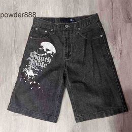 2023 New Spring American Hip-hop Trendy Brand Printed Straight Leg Capris Loose Wide Casual Shorts