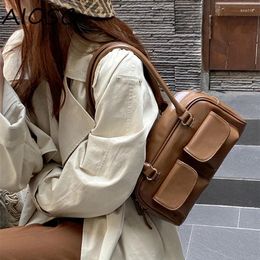 Evening Bags Women's Bag 2024 Luxury Fashion Lager Capacity PU Leather Casual Tote Japanese Campus Style Design Girl Shoulder Handbag