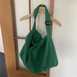 Korean Womens Tote Bag Large Capacity One Shoulder Slanting Wash Water Literature Canvas Bucket Bag