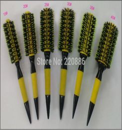 Whole Wooden Hair Brush With Boar Bristle Mix Nylon Styling Tools Professional Round Hair Brush GICHB505 6pcsset2723114