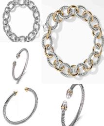 Jewellery ed Wire Bracelet Charm Bangle Gold Sliver Round Head Bracelets Women Fashion Versatile Platinum Plated Hemp Trend6881200