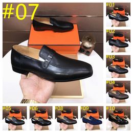 26 Model Designers Sloafers Men Leather Dress Shoe Fashion Party Black Business Office Oxfords Curra de couro genuíno Local de camurça 38-46