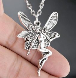 Angel Fairy Pendant Necklace Vintage Fashion Statement Women Cross Chain Choker Jewelry Punk Goth Gothic Wicca Accessories1838808
