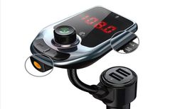 D5 Wireless Bluetooth car MP3 Player Radio Car Bluetooth FM Transmitter o Adapter Speaker Fast USB Charger AUX LCD Display8939597