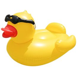 Inflatable yellow duck float mattress water party floating Raft mattress swim pool tubes water bed Beach Toy