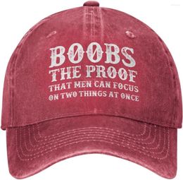 Ball Caps Boobs The Proofs That Men Can Focuss On Two Things At Once Hat For Women Dad Vintage