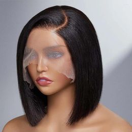 Straight Bob Human Hair Wigs Brazilian Remy 13x4 Lace Frontal Wig For Black Women Pre Plucked Short On Sale