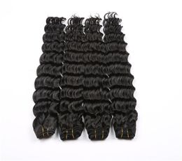 Deep Wave Hair Weave Natural Colour 3 or 4 Bundles Deals 100 Mongolian Human Curly Weaving Remy Hair Extensions1998862