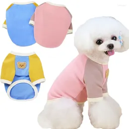 Dog Apparel Pure Cotton Pet Hoodies Puppy Cat Sweatshirt Tshirt Clothes Bear Pattern Pups Kitten Bottoming Shirts For Small Dogs XXL