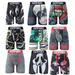 Underpants OZPSD Sexy Men Underwear Boxers Cueca Male Panty Lingerie Men Underpants Boxershorts Plus Size Breathable Print Man Boxer Briefs