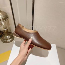 Casual Shoes Real Leather Flats Designer Women Formal Dress Fashion Brand Lady Outdoor Comfort Solid Colour Loafers Footwear