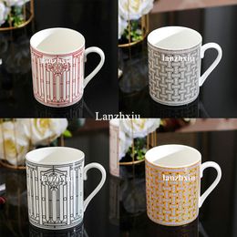 Good quality Bone china mug Ceramic coffee cup tea cup Couple mugs High capacity Drinkware Wedding Birthday Christmas Gift 213B