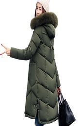Women jackets 2018 Fur Hooded Jacket for women Padded Cotton Down Winter Coat women Long Parka Womens Coats Clothing Plus size C183678841
