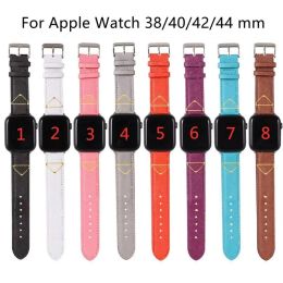 Designer watchbands strap for Apple watch band 42 38 40 41 44 45 49 MM iwatch 9 8 7 6 5 4 3 2 bands luxury PU leather Straps bracelet fashion letter printed watchband