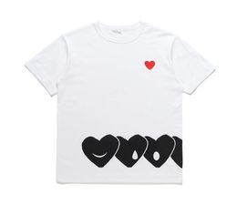 2021 PLAY unisex t shirt C008 off summer fashion men women tees harajuku luxury stylist heart pattern white Tshirts designers CDG5718677