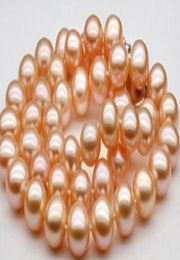 Fast Real New Fine Genuine Pearl Jewellery 50cm Long 10Mm Real Natural South Sea GOLD PINK pearl necklace 14 K7554498