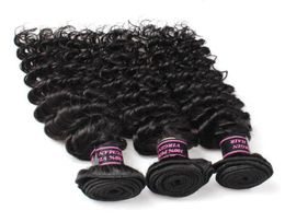 Whole Cheap 8A Brazilian Hair Wefts 5Bundles Deep Wave Virgin Hair Extensions Unprocessed Peruvian Indian Malaysian30755942759663