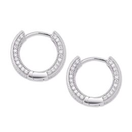 2019 New Big CZ Diamond Earring Jewellery Silver Gold Plated Stud Earring Women Men Earrings Cross Copper 229W