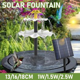 Garden Decorations Solar Fountain Bird Bath Pump With Panel Decorative For Courtyard Patio Balcony
