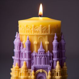 3D DIY Castle shaped candle silicone Mould fairy tale castle house cake chocolate silicone Mould resin gypsum Mould