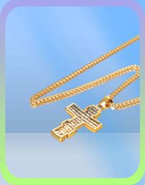 Necklace INRI Crucifix Jesus Piece Vine Pendant 316L Stainless Steel Men Chain Christian Jewellery Colar Gifts6006246